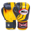 Перчатки боксерские кожаные TWINS FBGVL3-43 10-16унций черный-желтый