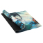 Коврик для йоги Льняной (Yoga mat) Record FI-7157-3 размер 183x61x0,3см принт Зимородки и Лотос синий