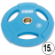 Блины (диски) полиуретановые Zelart TA-5336-50-15 50мм 15кг синий