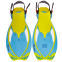 Ласты с открытой пяткой MadWave M064904 размер 32-37 голубой