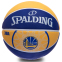 М'яч баскетбольний гумовий SPALDING NBA Team WARRIORS 83304Z №7 синій-жовтий