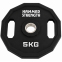 Млинці диски поліуретанові 2 Handle металева втулка HAMMER STRENGHT TA-9986-5 ø50мм 5кг чорний