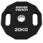 Млинці диски поліуретанові 2 Handle металева втулка HAMMER STRENGHT TA-9986-20 ø50мм 20кг чорний