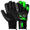 Воротарські рукавиці SOCCERMAX GK-4315 розмір 8-10 чорний-салатовий