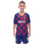 Форма футбольная детская с символикой футбольного клуба BARCELONA MESSI 10 домашняя 2020 SP-Planeta CO-1283 6-14 лет синий-бордовый
