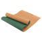 Коврик для йоги Пробковый каучуковый двухслойный Yoga mat BLOOM LB7121 183x61мx0.6cм коричневый