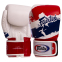 Боксерські рукавиці шкіряні FAIRTEX BGV1-THAI THAI PRINT 10-14унцій білий-синій-червоний