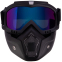 Захисна маска-трансформер окуляри окуляри пів-обличчя SP-Sport MT-009-BKB чорний