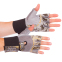 Перчатки для тяжелой атлетики кожаные VELO VL-3227 S-XL серый-черный