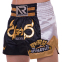 Шорты для тайского бокса и кикбоксинга SP-Sport BO-2344 M-XL черный-золотой-белый