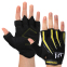 Перчатки для фитнеса и тренировок HARD TOUCH FG-006 S-XL черный-желтый